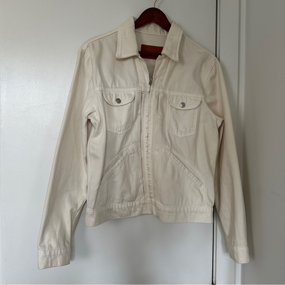 Sandro Ivory Denim Jacket - Medium